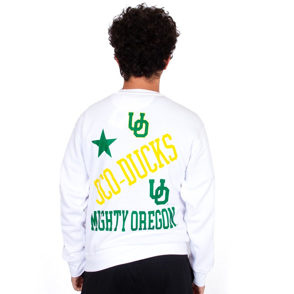Interlocking UO, Zoozatz, White, Pullover, Polyester Blend, Men, Multi-logo, Sweatshirt, 954033